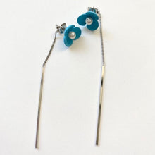 Load image into Gallery viewer, Fleur Bleue Earrings
