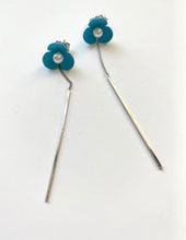 Load image into Gallery viewer, Fleur Bleue Earrings
